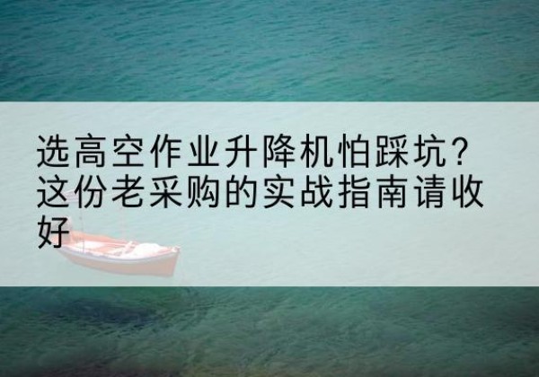 沈丘高空作业升降机厂家推荐-选高空作业升降机怕踩坑？这份老采购的实战指南请收好