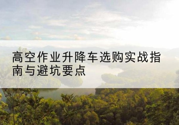 沈丘升降车怎么选-高空作业升降车选购实战指南与避坑要点